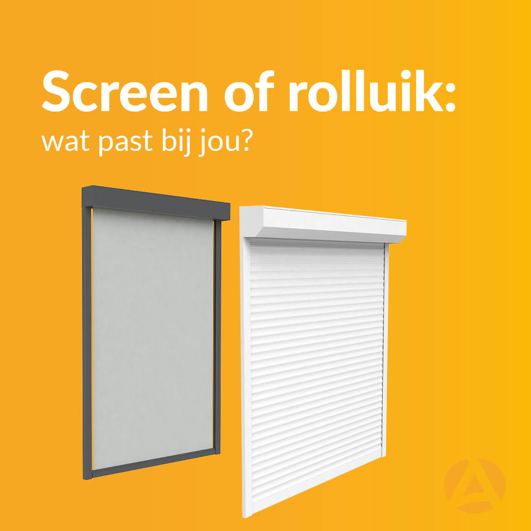 Foto van rolluik en screen zonwering